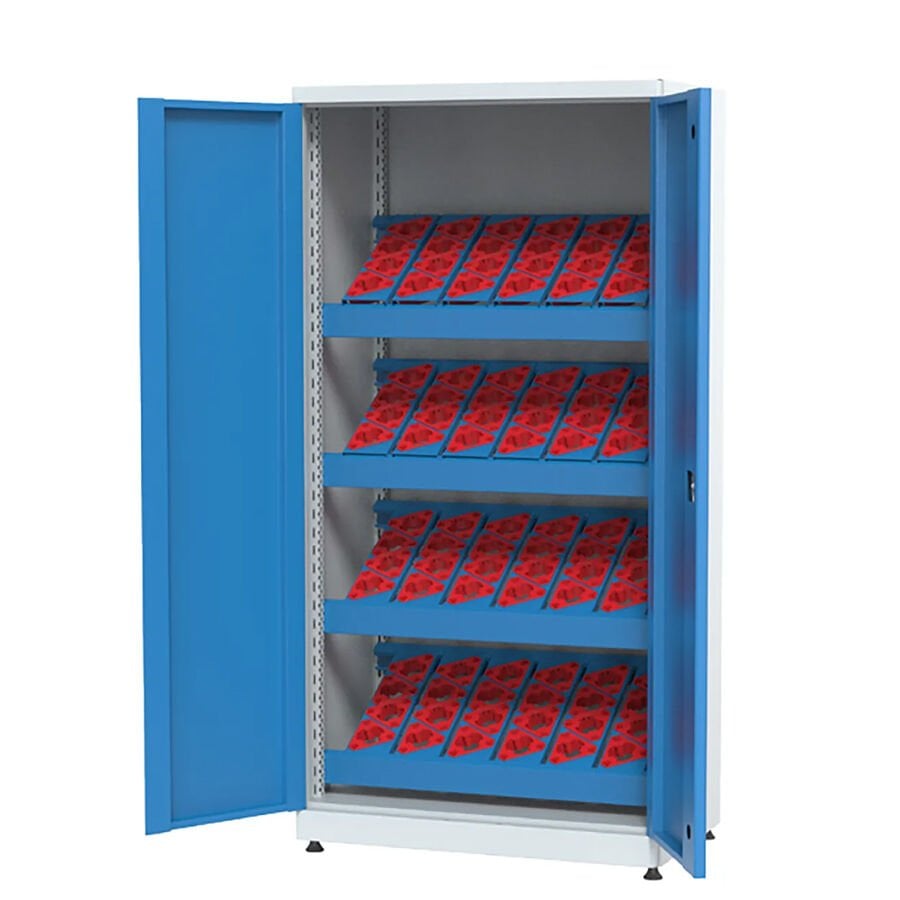 GLS Garaj 2110 CNC Takım Dolabı Sabit Raflı Kilitli 2 Kapaklı