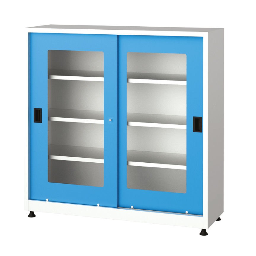 GLS Garaj 6565 Malzeme Dolabı 3 Raflı Pleksi Sürgü Kapılı