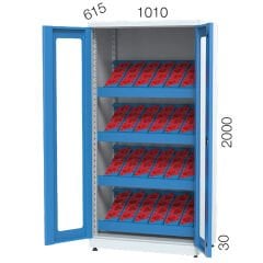 GLS Garaj 2115 CNC Takım Dolabı 2 Adet Pleksi Kapaklı Kilitli