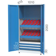 GLS Garaj 2120 CNC Takım Dolabı Takım Asma Panolu Çekmeceli