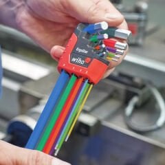 Wiha 43849 Allen Anahtar Seti Yuvarlak Başlı Renkli Fosforlu 9 Parça