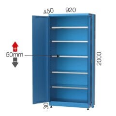 GLS Garaj 6228 Dosya Dolabı 5 Raflı Kilitli Kapılı