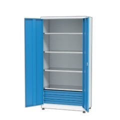 GLS Garaj 6341 Malzeme Dolabı 3 Çekmeceli 4 Raflı Kilitli Kapılı