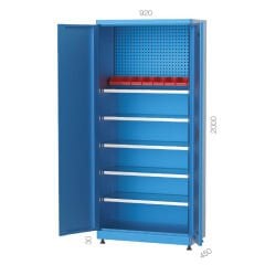 GLS Garaj 6230 Malzeme Dolabı 5 Raflı Askı Saclı Avadanlık Kutulu