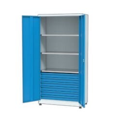 GLS Garaj 6346 Malzeme Dolabı 6 Çekmeceli 3 Raflı Kilitli Kapılı