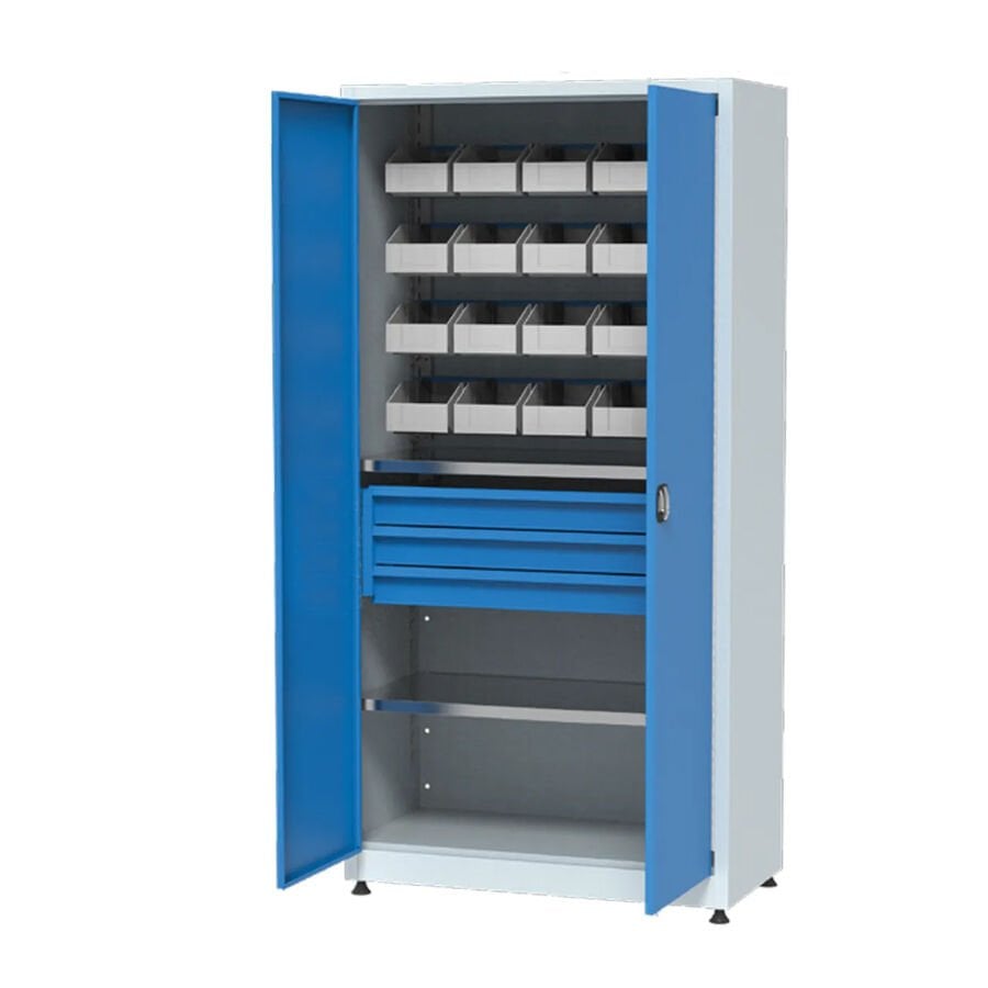 GLS Garaj 6372 Malzeme Dolabı Plastik Kutulu Çekmeceli ve Raflı