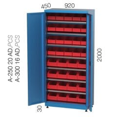 GLS Garaj 6229 Avadanlık Dolabı 7 Raflı 36 Kutulu