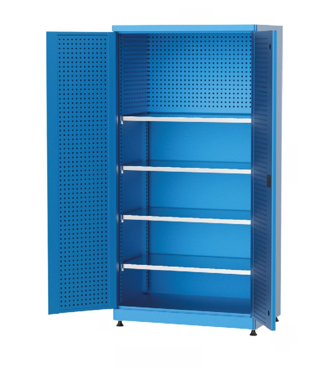 GLS Garaj 6195 Endüstriyel Malzeme Dolabı 4 Sabit Raflı ve İçi Askı Saclı