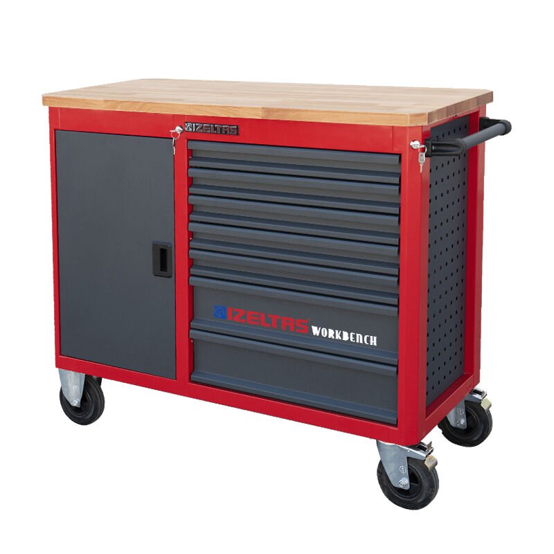 ユニア様　2台セット　シルバー　レッド İzeltaş 8247 32 1007 Takım Dolabı Ahşap Üst Tablalı Workbanch 7