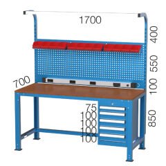 GLS Garaj 3139 Çalışma Tezgahı Askı Panolu ve Aydınlatmalı