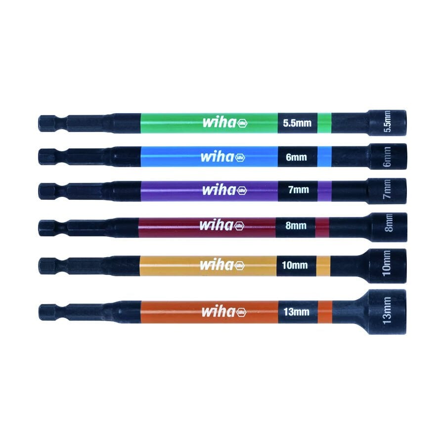 Wiha 47035 Manyetik Somun Tutucu Seti 1/4'' Renkli 6 Parça