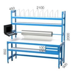 GLS Garaj 3416 Ambalaj Paketleme Tezgahı Ambalaj Rulolu Çekmeceli