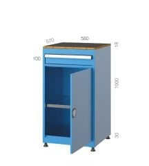 GLS Garaj 6710 Endüstriyel Dolap 1 Çekmeceli Kapılı