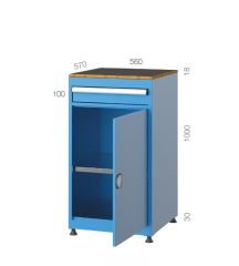 GLS Garaj 6710 Endüstriyel Dolap 1 Çekmeceli Kapılı