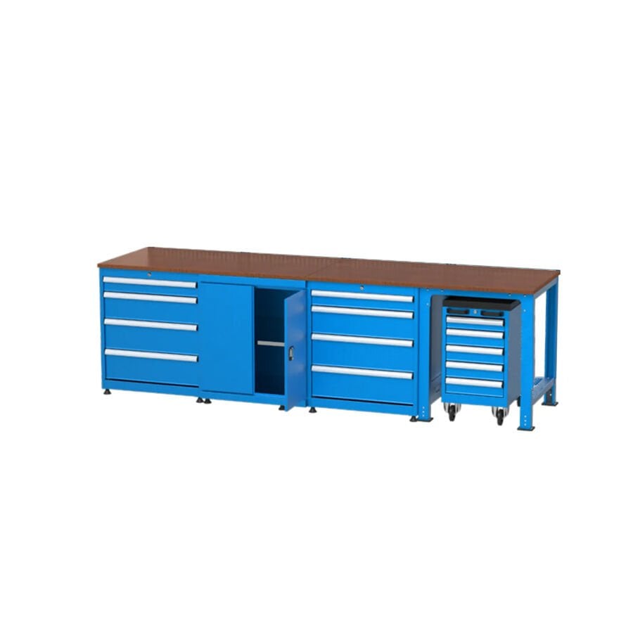GLS Garaj 3421 Çalışma Tezgahı Çekmeceli ve Takım Arabalı