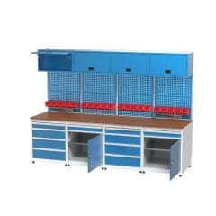 GLS Garaj 3422 Çalışma Tezgahı Askı Panolu ve Avadanlık Kutulu