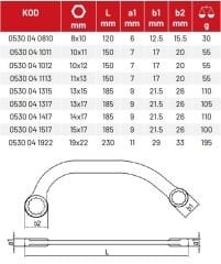İzeltaş Yarım Ay Anahtar Yıldız İki Ağız 0530041517 15×17mm