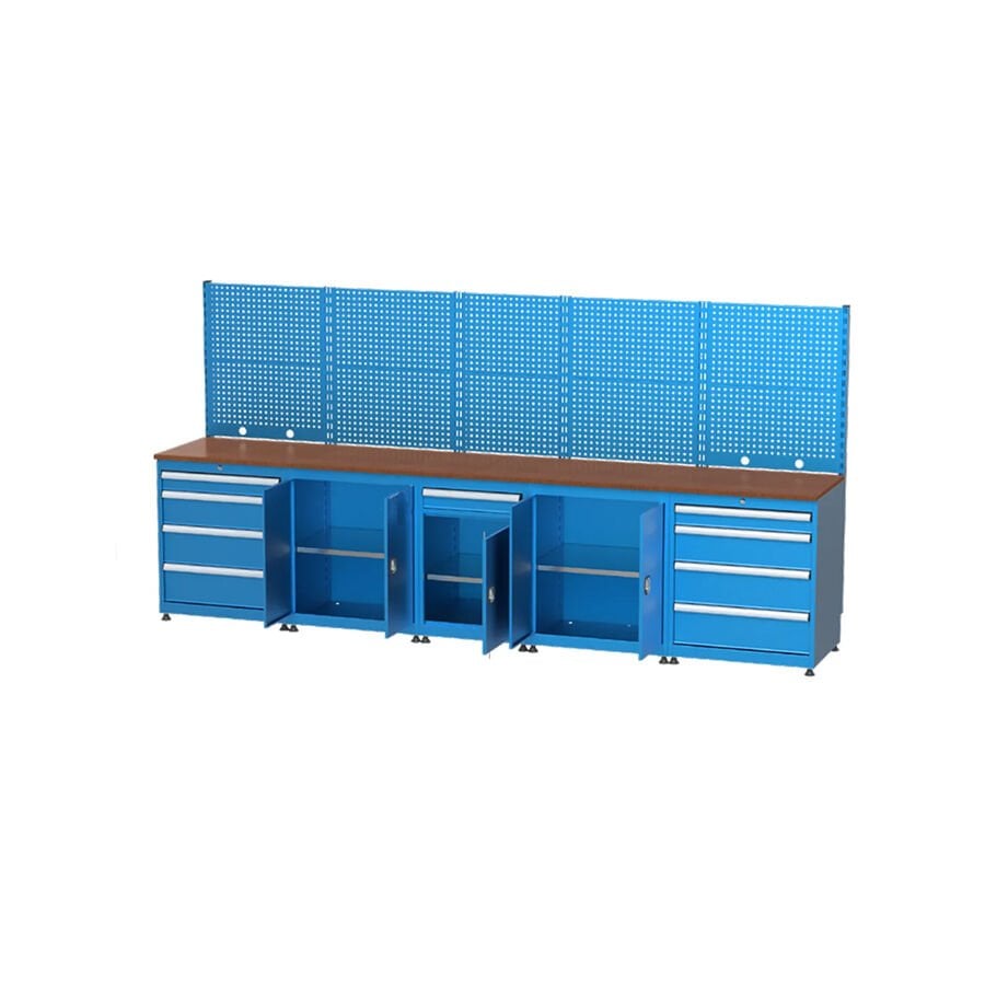 GLS Garaj 3506 Çalışma Tezgahı Askı Panolu Dolaplı Çekmeceli