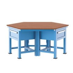 GLS Garaj 3875 3 Dolaplı 3 Çekmeceli Altıgen Çalışma Tezgahı