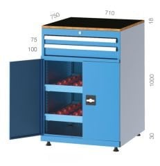 GLS Garaj 2550 CNC Takım Dolabı 2 Çekmece 2 Mors Tutucu