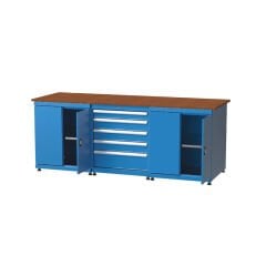 GLS Garaj 3572 Çalışma Tezgahı Kapaklı 2 Dolap ve 5 Çekmeceli