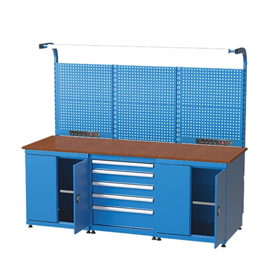 GLS Garaj 3574 Çalışma Tezgahı Askı Panolu Işıklı Elektrikli