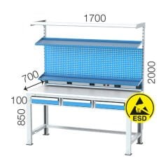GLS Garaj 3632 Elektronikçi Çalışma Masası Işıklı ESD Levhalı