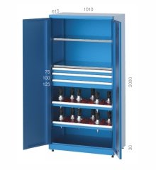GLS Garaj 2170 CNC Takım Dolabı 2 CNC Raflı 3 Çekmeceli