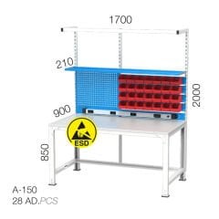 GLS Garaj 3656 Elektronikçi Çalışma Masası Raflı Avadanlık Kutulu