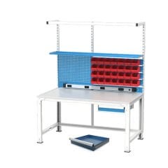 GLS Garaj 3657 Elektronikçi Çalışma Masası Raflı Avadanlık Kutulu