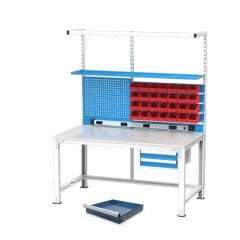 GLS Garaj 3658 Elektronikçi Çalışma Masası Askı Panolu 2 Çekmeceli