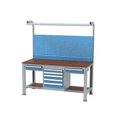 GLS Garaj 3660 Çalışma Tezgahı Askı Panolu Led Işıklı 7 Çekmeceli