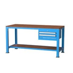 GLS Garaj 3704 Çalışma Tezgahı 2 Çekmeceli Raflı