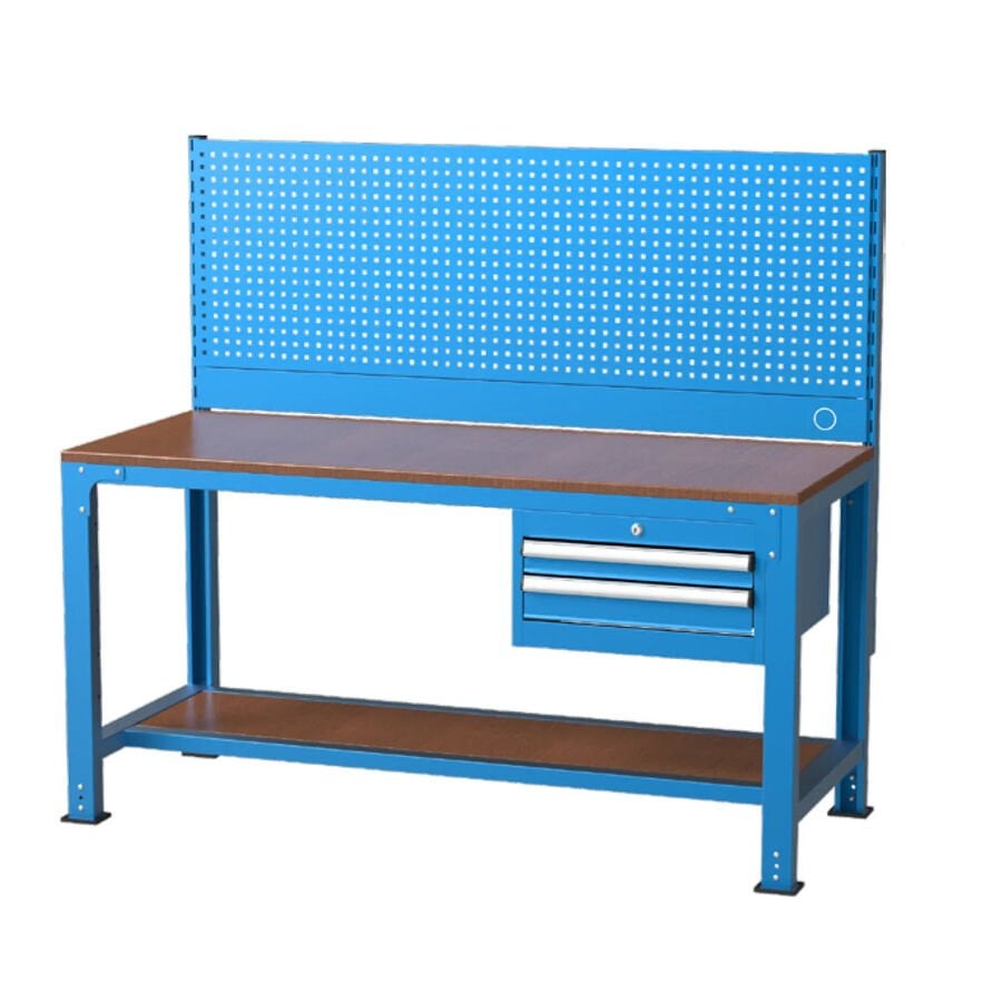 GLS Garaj 3714 Çalışma Tezgahı Askı Panolu 2 Çekmeceli Raflı