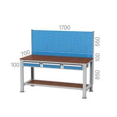 GLS Garaj 3760 Çalışma Tezgahı Askı Panolu 3 Çekmeceli