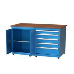 GLS Garaj 3905 Çalışma Tezgahı Kapaklı Dolaplı 5 Çekmeceli