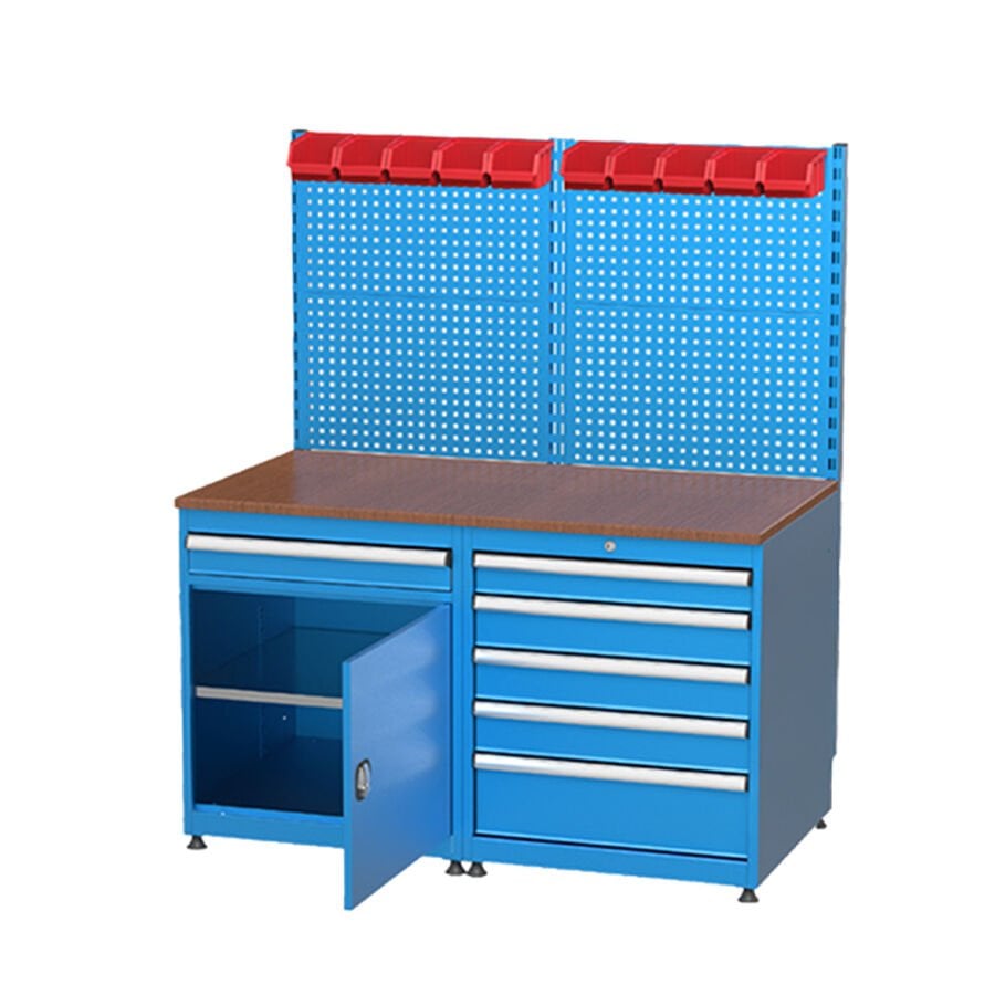 GLS Garaj 3915 Çalışma Tezgahı Askı Panolu Avadanlık Kutulu