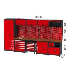 GLS Garaj 8955 Çalışma Tezgahı Malzeme Dolaplı Takım Arabalı