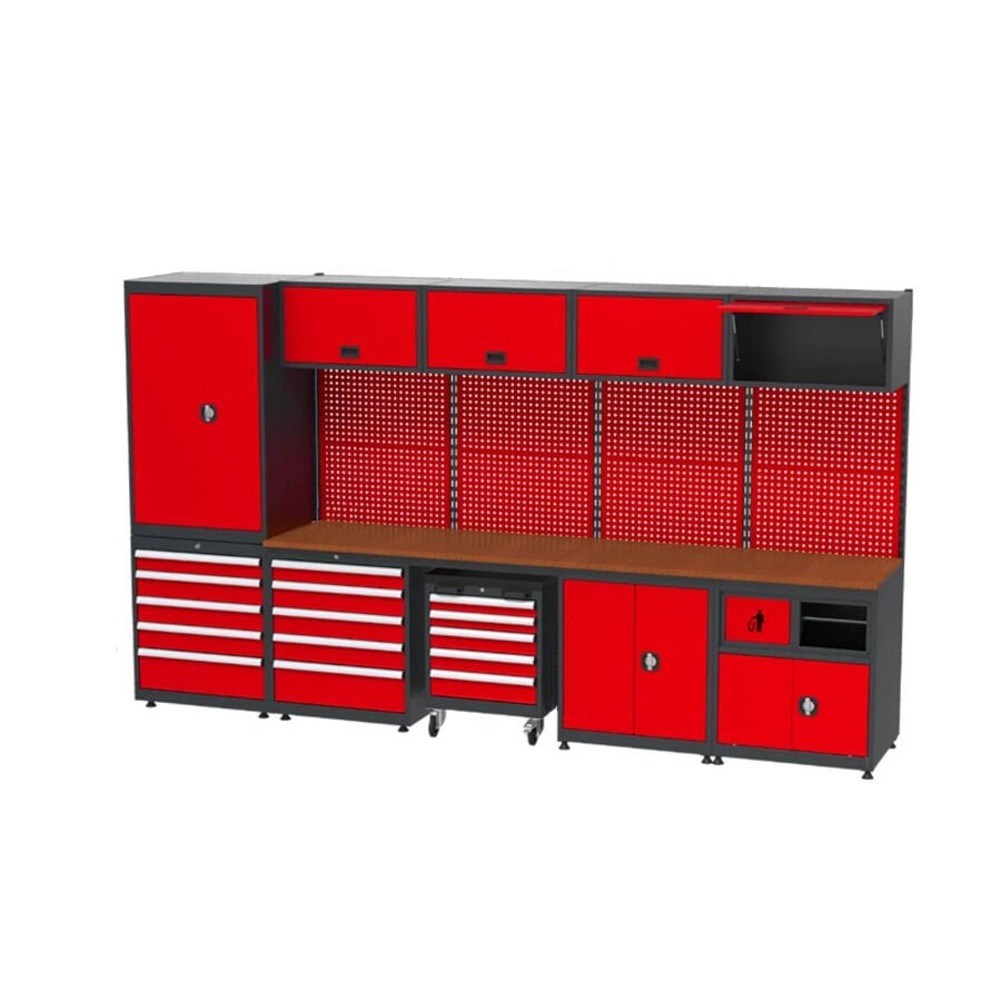 GLS Garaj 8960 Çalışma Tezgahı Malzeme Dolaplı Takım Arabalı