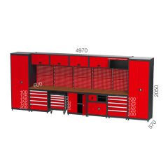 GLS Garaj 8975 Çalışma Tezgahı Malzeme Dolaplı Takım Arabalı