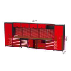 GLS Garaj 8975 Çalışma Tezgahı Malzeme Dolaplı Takım Arabalı