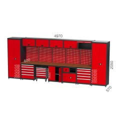 GLS Garaj 8975 Çalışma Tezgahı Malzeme Dolaplı Takım Arabalı