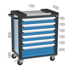 GLS Garaj 8516 Takım Arabası 6 Çekmeceli