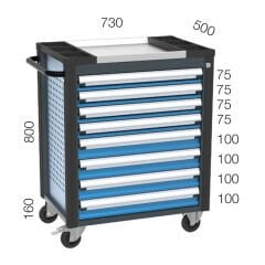 GLS Garaj 8518 Takım Arabası 8 Çekmeceli