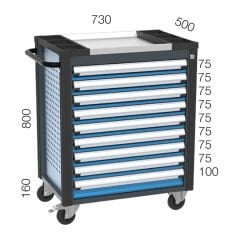 GLS Garaj 8519 Takım Arabası 9 Çekmeceli