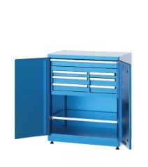 GLS Garaj 6311 Endüstriyel Dolap 6 Çekmeceli Tek Raflı Kapılı