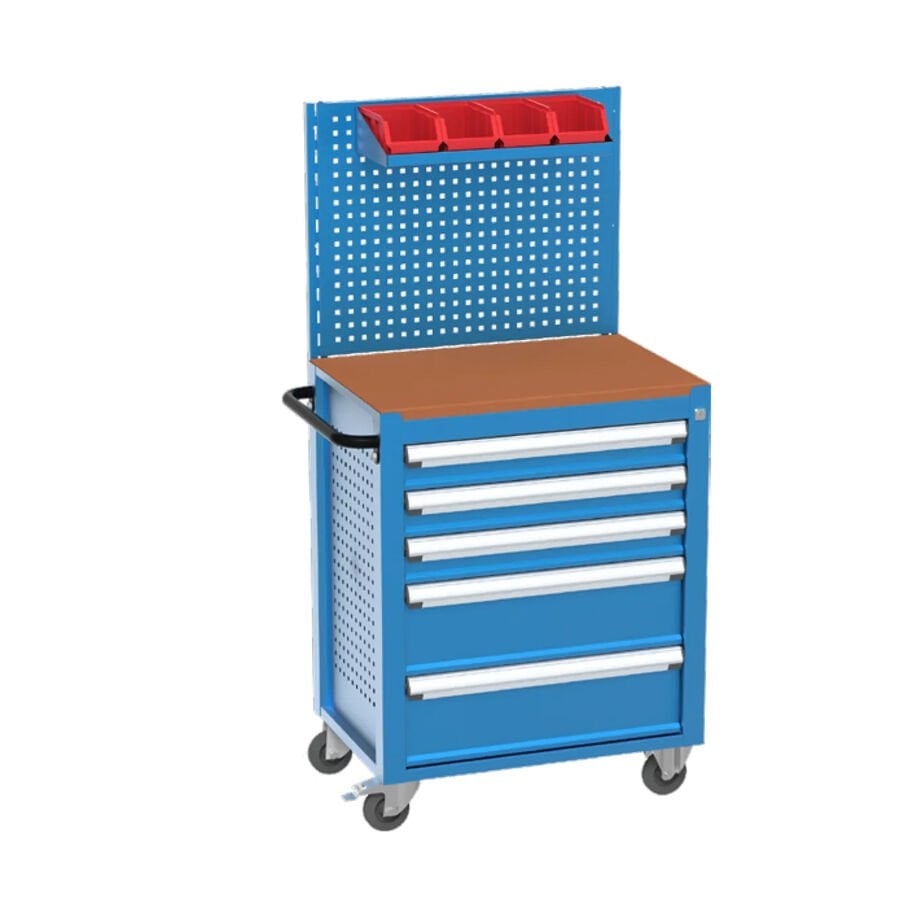 GLS Garaj 8597 Takım Arabası Avadanlık Kutulu 5 Çekmeceli