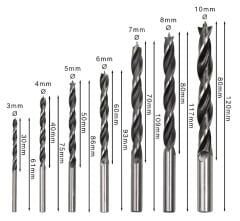 Bosch Ahşap Matkap Ucu Seti Silindir Şaft 7 Parça