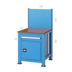 GLS Garaj 3390 Çalışma Tezgahı Askı Panolu Tek Çekmeceli Dolaplı Küçük Tip