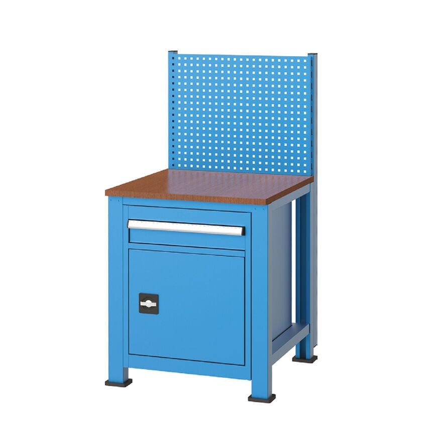 GLS Garaj 3390 Çalışma Tezgahı Askı Panolu Tek Çekmeceli Dolaplı Küçük Tip